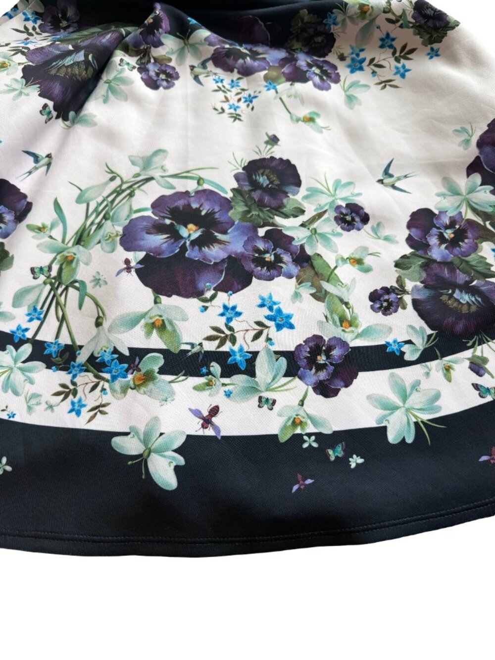 Ted Baker London Stefh A-Line Short Sleeve Dress Floral Print Size 2 4-6 Women's - Picture 16 of 16